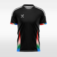 XTeamwear Soccer Jersey Custom Gradient Stripe Soccer Jersey – Modern Fit Round Neck