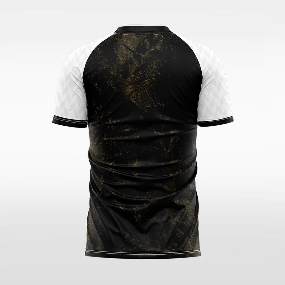 XTeamwear Soccer Jersey Custom Marble-Texture Soccer Jersey – Modern Contrast Sleeve Design