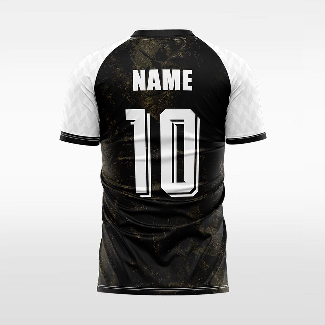 XTeamwear Soccer Jersey Custom Marble-Texture Soccer Jersey – Modern Contrast Sleeve Design