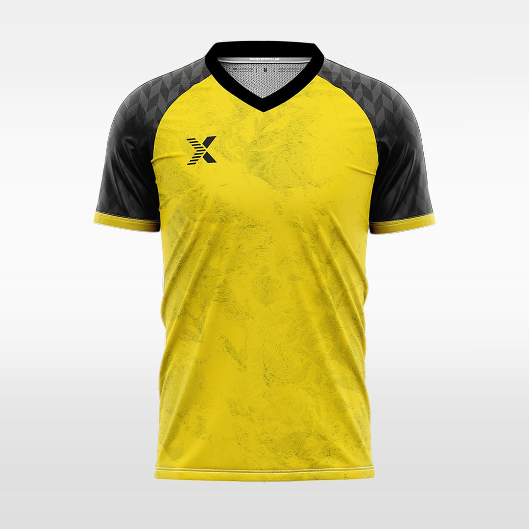 XTeamwear Soccer Jersey Custom Marble-Texture Soccer Jersey – Modern Contrast Sleeve Design