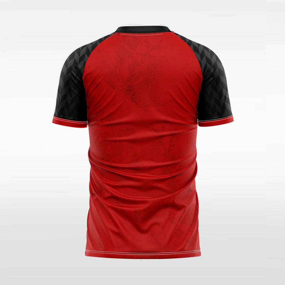 XTeamwear Soccer Jersey Custom Marble-Texture Soccer Jersey – Modern Contrast Sleeve Design