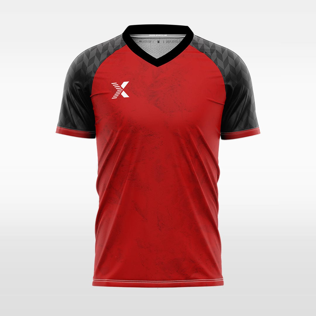 XTeamwear Soccer Jersey Custom Marble-Texture Soccer Jersey – Modern Contrast Sleeve Design