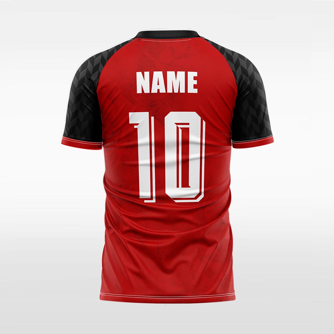 XTeamwear Soccer Jersey Custom Marble-Texture Soccer Jersey – Modern Contrast Sleeve Design