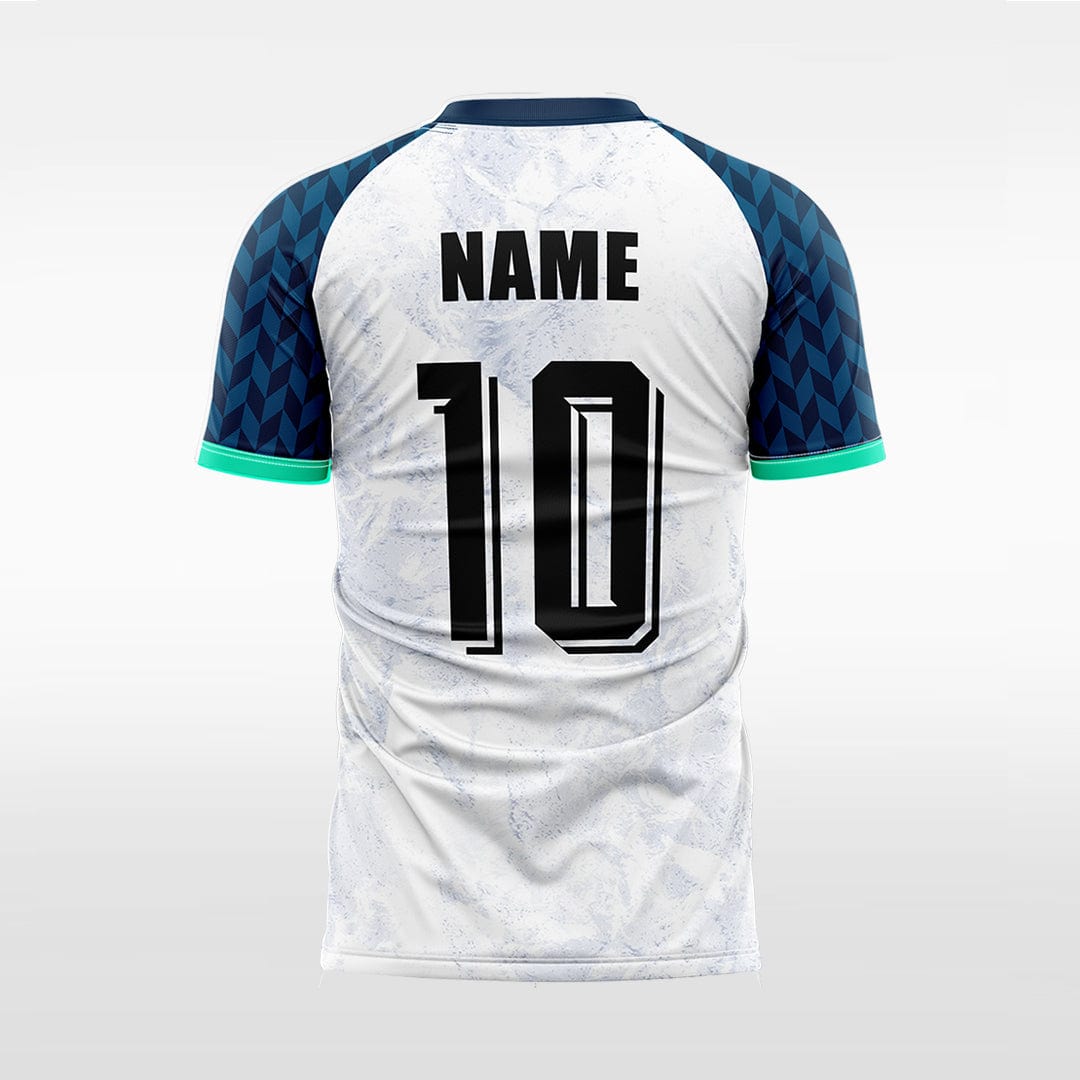 XTeamwear Soccer Jersey Custom Marble-Texture Soccer Jersey – Modern Contrast Sleeve Design