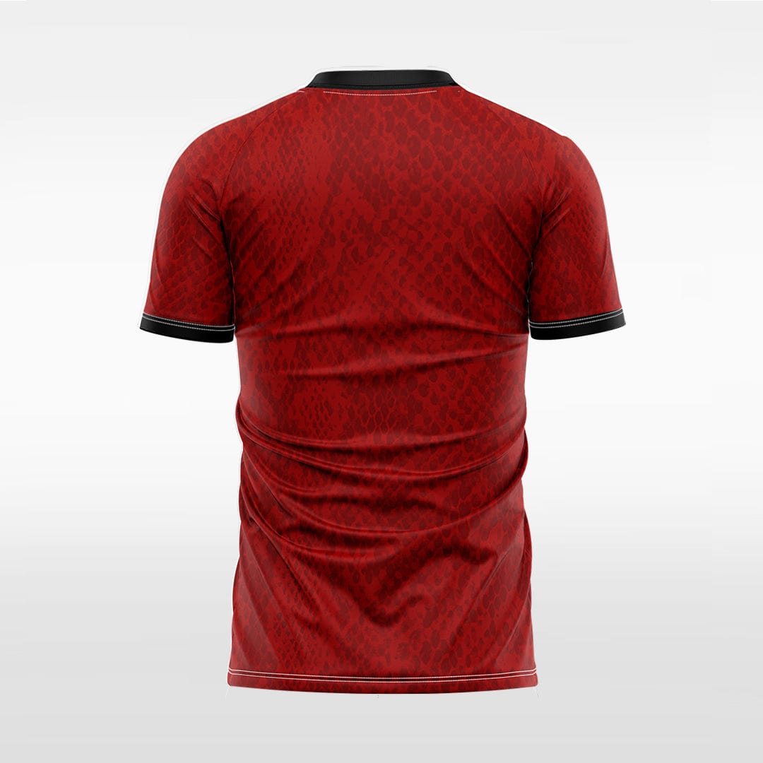 XTeamwear Soccer Jersey Custom Snake‑Skin Soccer Jersey – Slim Fit V‑Neck Athletic Top