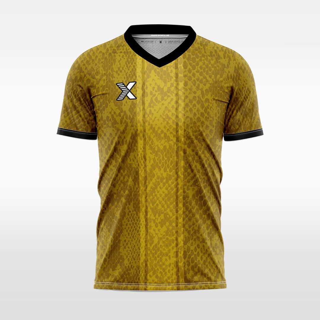 XTeamwear Soccer Jersey Custom Snake‑Skin Soccer Jersey – Slim Fit V‑Neck Athletic Top