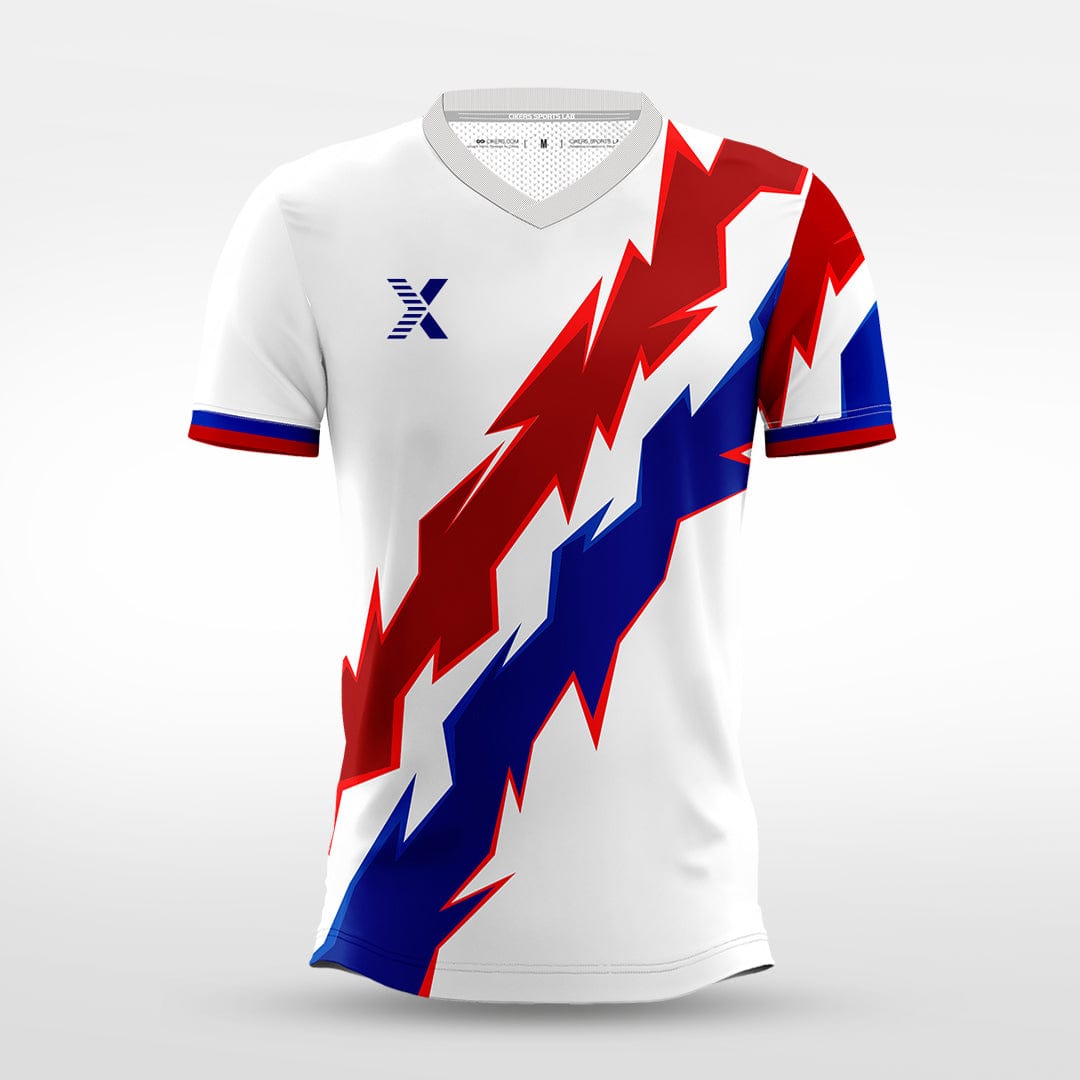 XTeamwear Soccer Jersey Custom Soccer Jersey – Abstract Cityscape Pattern & Crew Neck