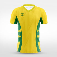 XTeamwear Soccer Jersey Custom Soccer Jersey – Abstract Geometric Gradient Grid & Crew Neck