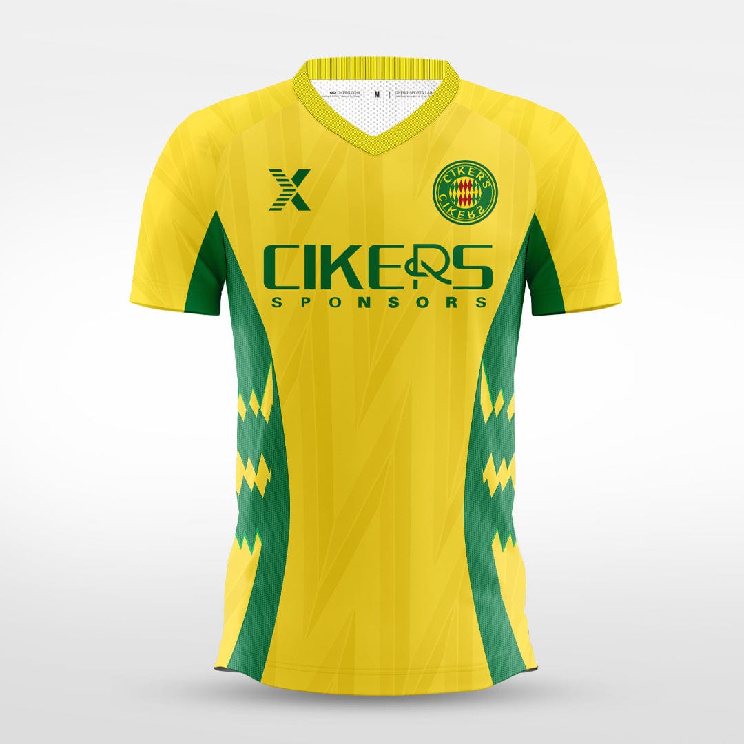 XTeamwear Soccer Jersey Custom Soccer Jersey – Abstract Geometric Gradient Grid & Crew Neck