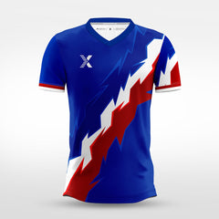 XTeamwear Soccer Jersey Custom Soccer Jersey – Abstract Geometric Patchwork & Crew Neck