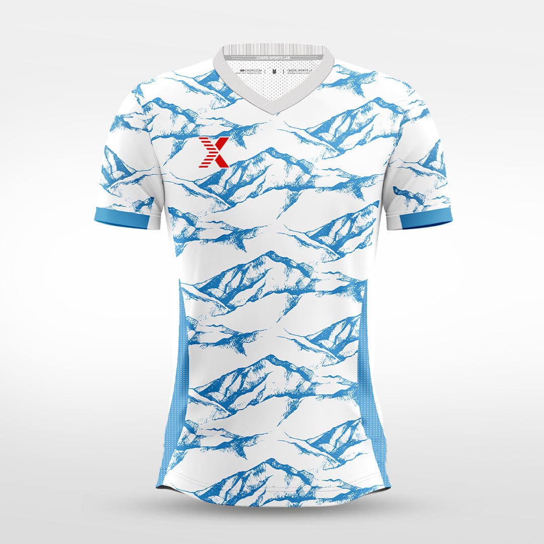 XTeamwear Soccer Jersey Custom Soccer Jersey – Abstract Honeycomb Grid Pattern & Crew Neck