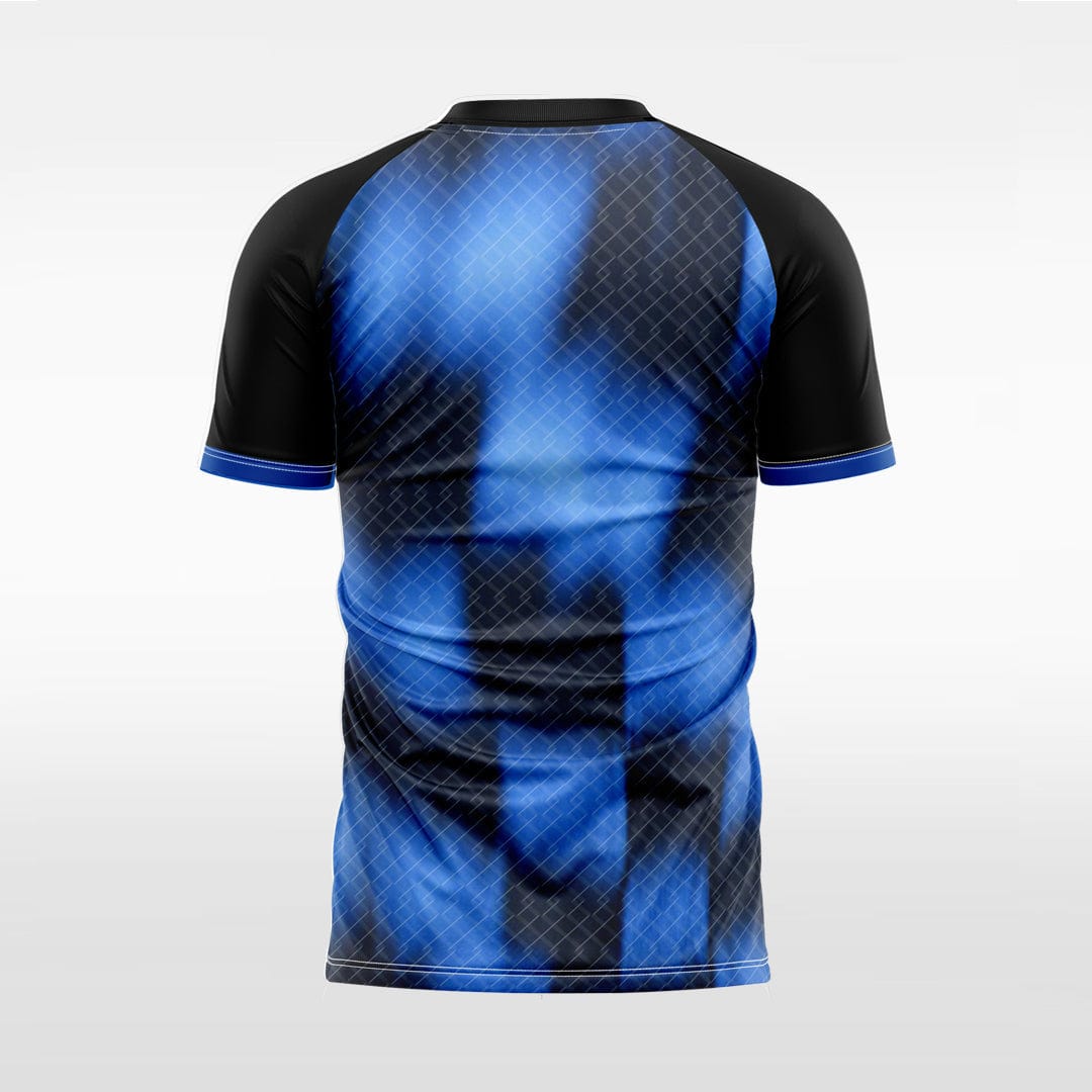 XTeamwear Soccer Jersey Custom Soccer Jersey – Diamond Grid Gradient Block Print & Crew Neck
