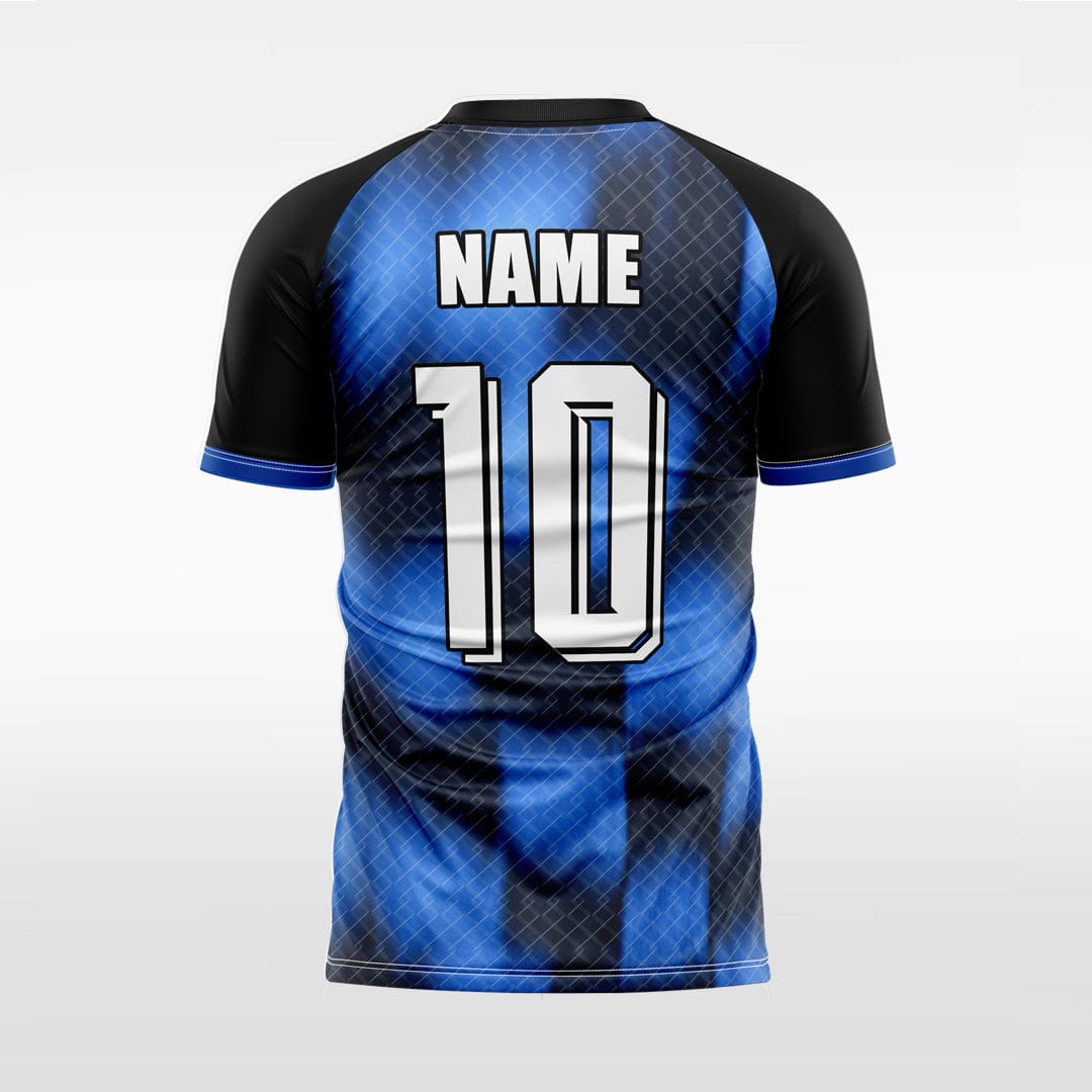 XTeamwear Soccer Jersey Custom Soccer Jersey – Diamond Grid Gradient Block Print & Crew Neck