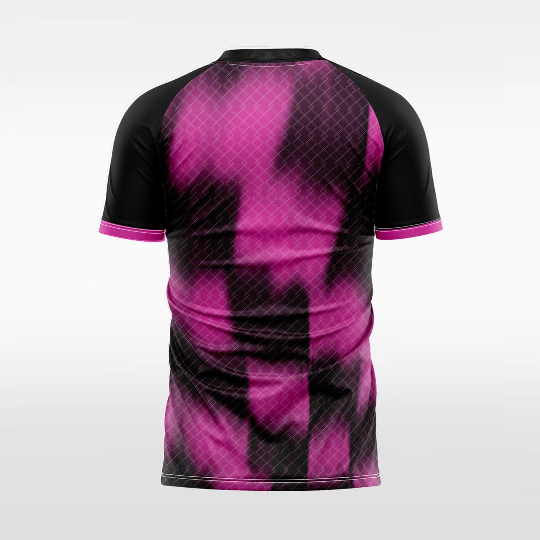XTeamwear Soccer Jersey Custom Soccer Jersey – Diamond Grid Gradient Block Print & Crew Neck