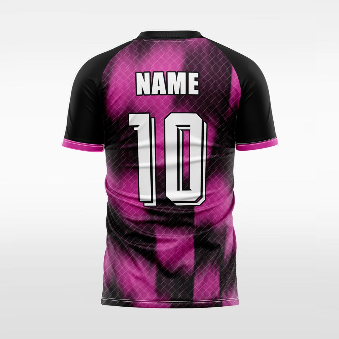 XTeamwear Soccer Jersey Custom Soccer Jersey – Diamond Grid Gradient Block Print & Crew Neck