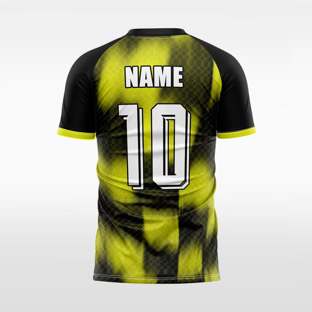 XTeamwear Soccer Jersey Custom Soccer Jersey – Diamond Grid Gradient Block Print & Crew Neck