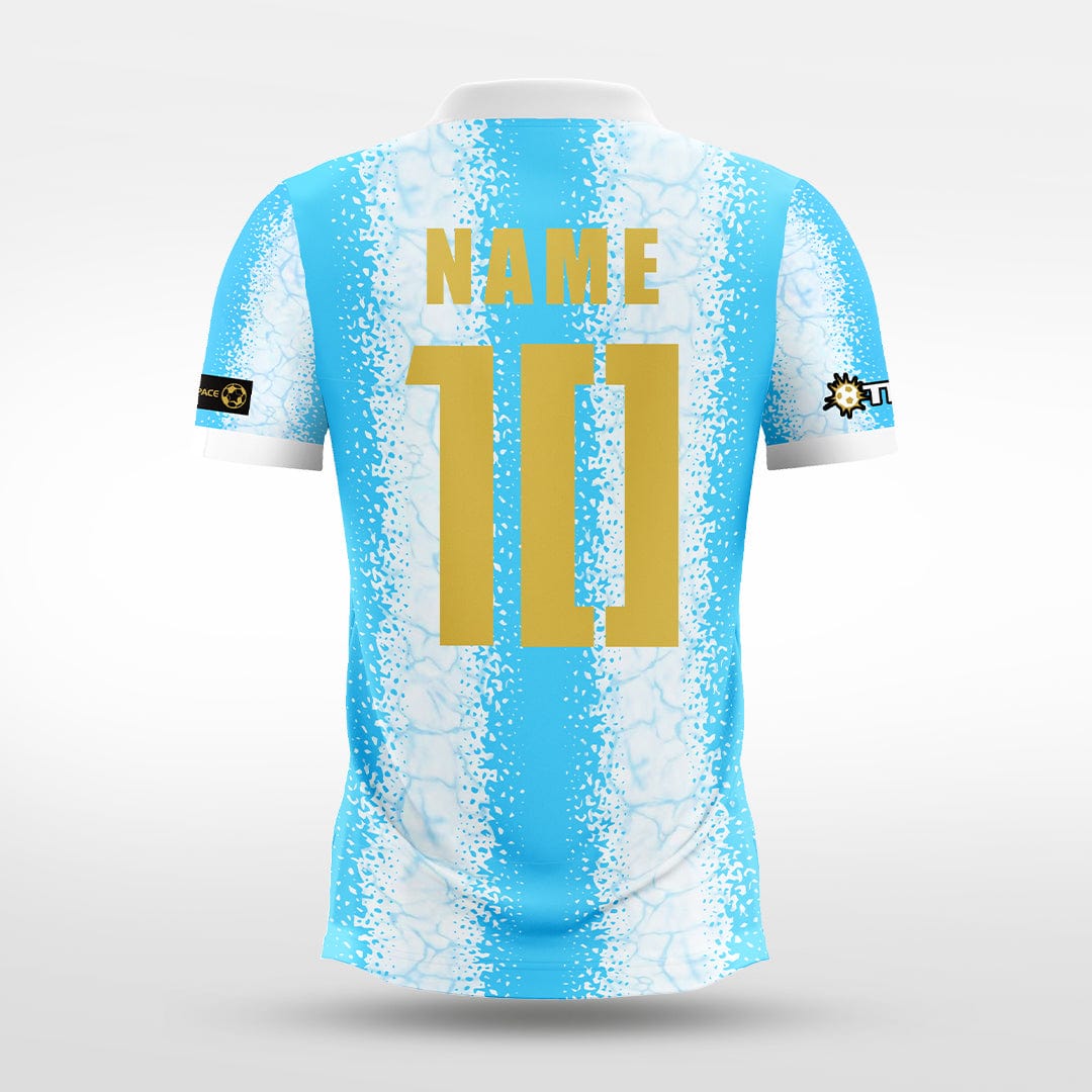 XTeamwear Soccer Jersey Custom Soccer Jersey – Diamond Grid Gradient & Crew Neck Design