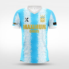 XTeamwear Soccer Jersey Custom Soccer Jersey – Diamond Grid Gradient & Crew Neck Design