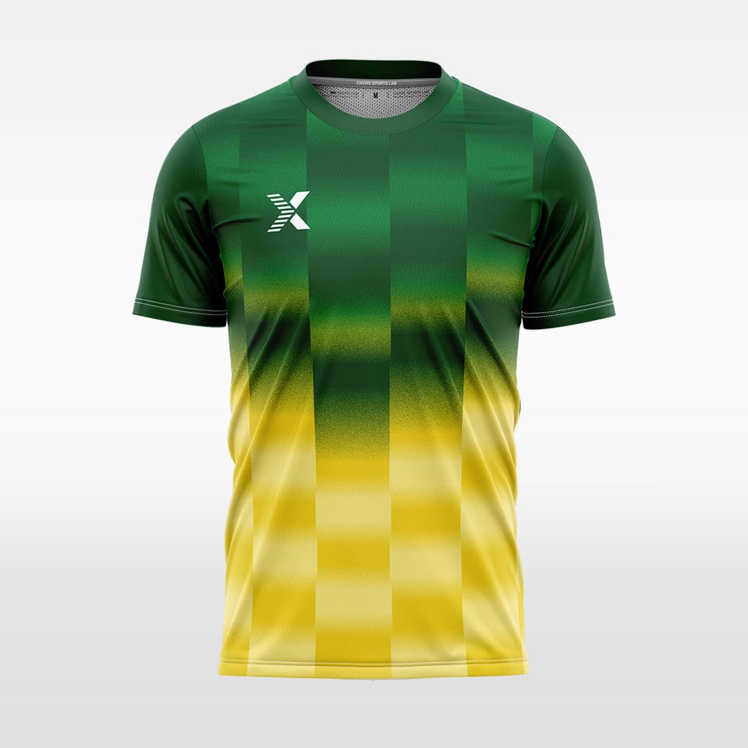 XTeamwear Soccer Jersey Custom Soccer Jersey – Dynamic Striped Pattern & Crew Neck Design
