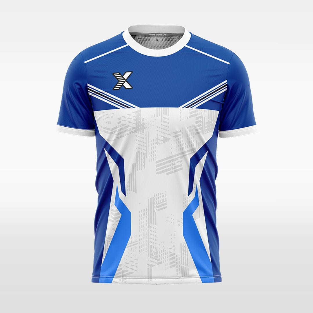 XTeamwear Soccer Jersey Custom Soccer Jersey – Fractured Stripe Design & Crew Neck