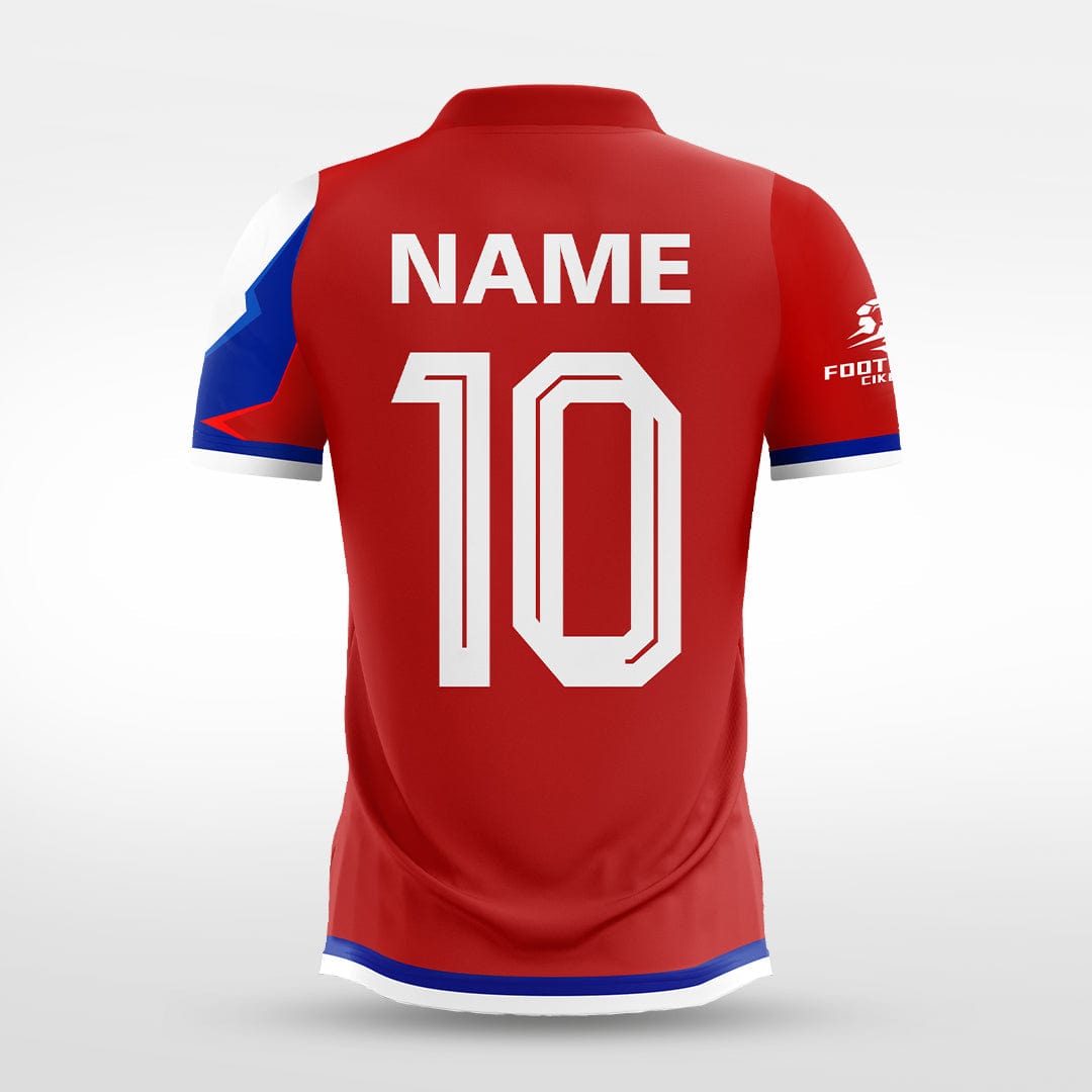 XTeamwear Soccer Jersey Custom Soccer Jersey – Pixelated Geometric Cut Pattern & Crew Neck