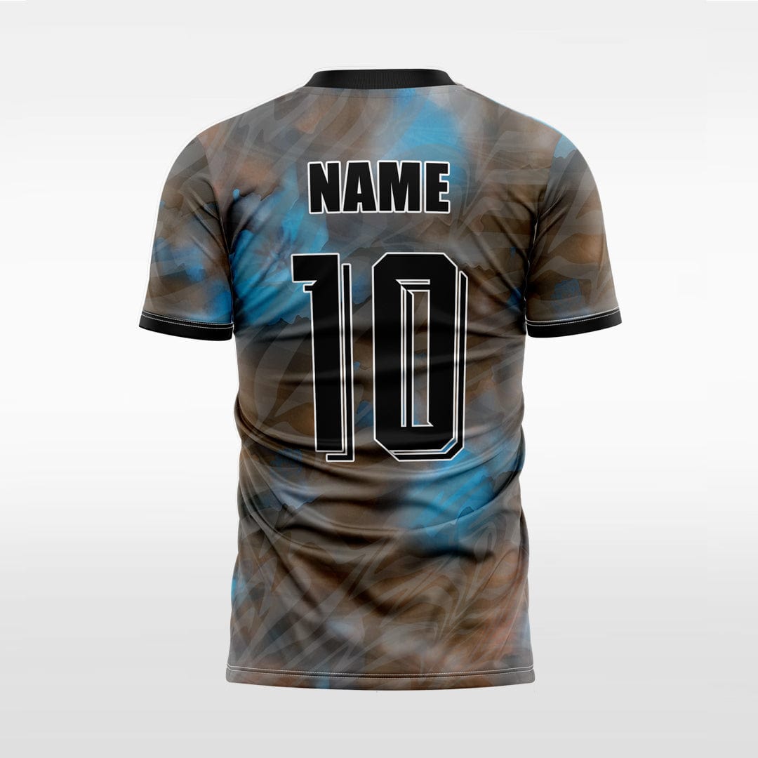 XTeamwear Soccer Jersey Custom Soccer Jersey – Smoky Camouflage Pattern & V-Neck