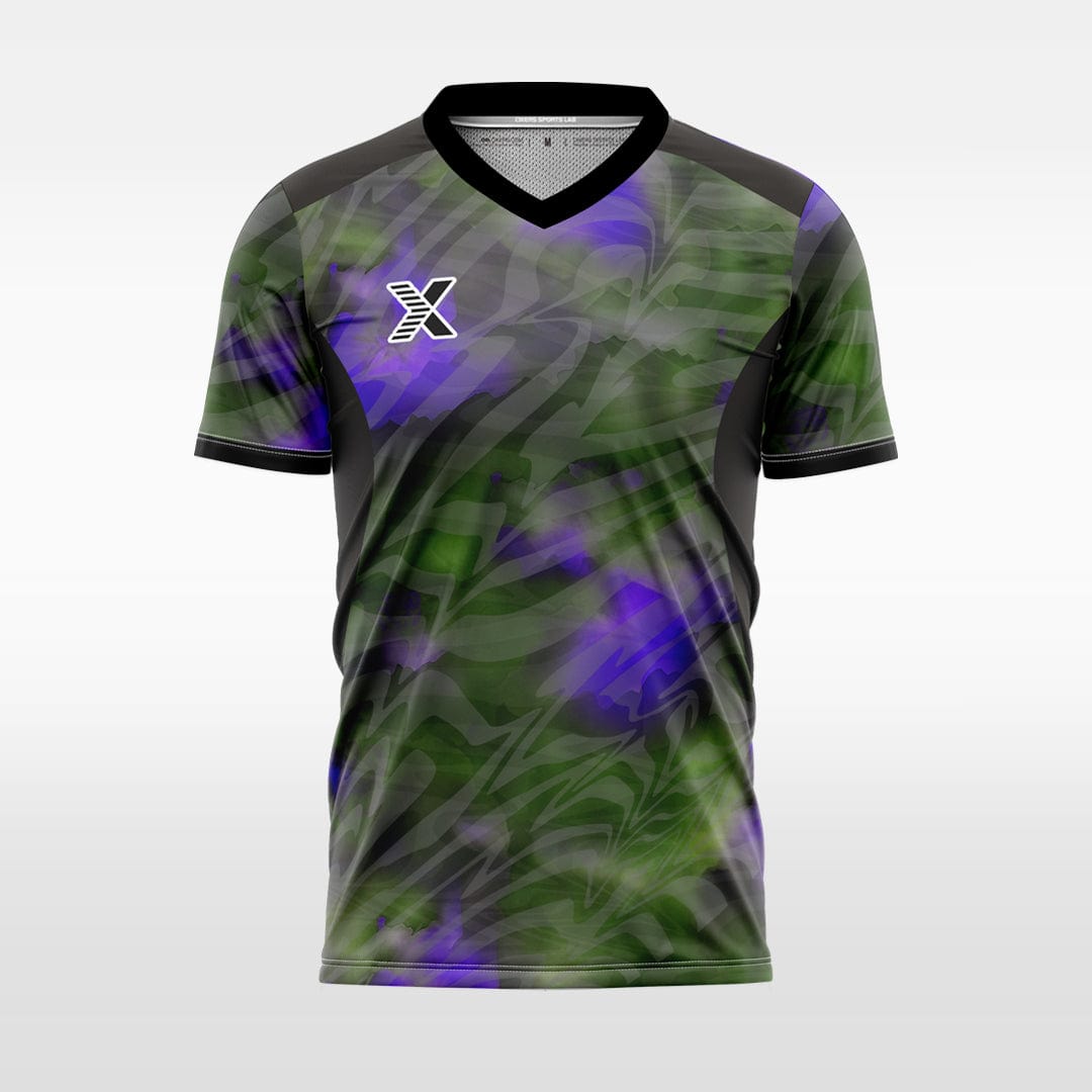 XTeamwear Soccer Jersey Custom Soccer Jersey – Smoky Camouflage Pattern & V-Neck