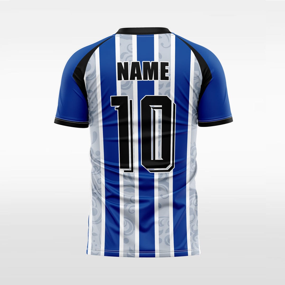 XTeamwear Soccer Jersey Custom Soccer Jersey – Vertical Stripe & Patterned Design with V-Neck