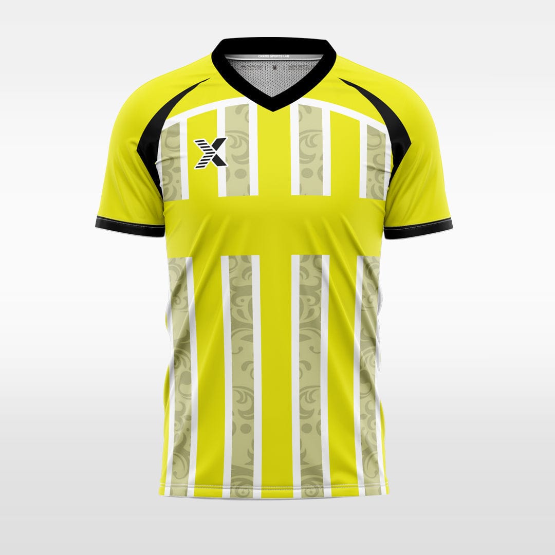 XTeamwear Soccer Jersey Custom Soccer Jersey – Vertical Stripe & Patterned Design with V-Neck