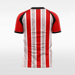 XTeamwear Soccer Jersey Custom Soccer Jersey – Vertical Stripe & Patterned Design with V-Neck