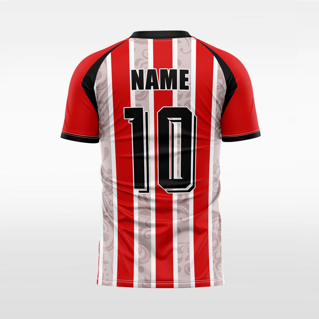 XTeamwear Soccer Jersey Custom Soccer Jersey – Vertical Stripe & Patterned Design with V-Neck