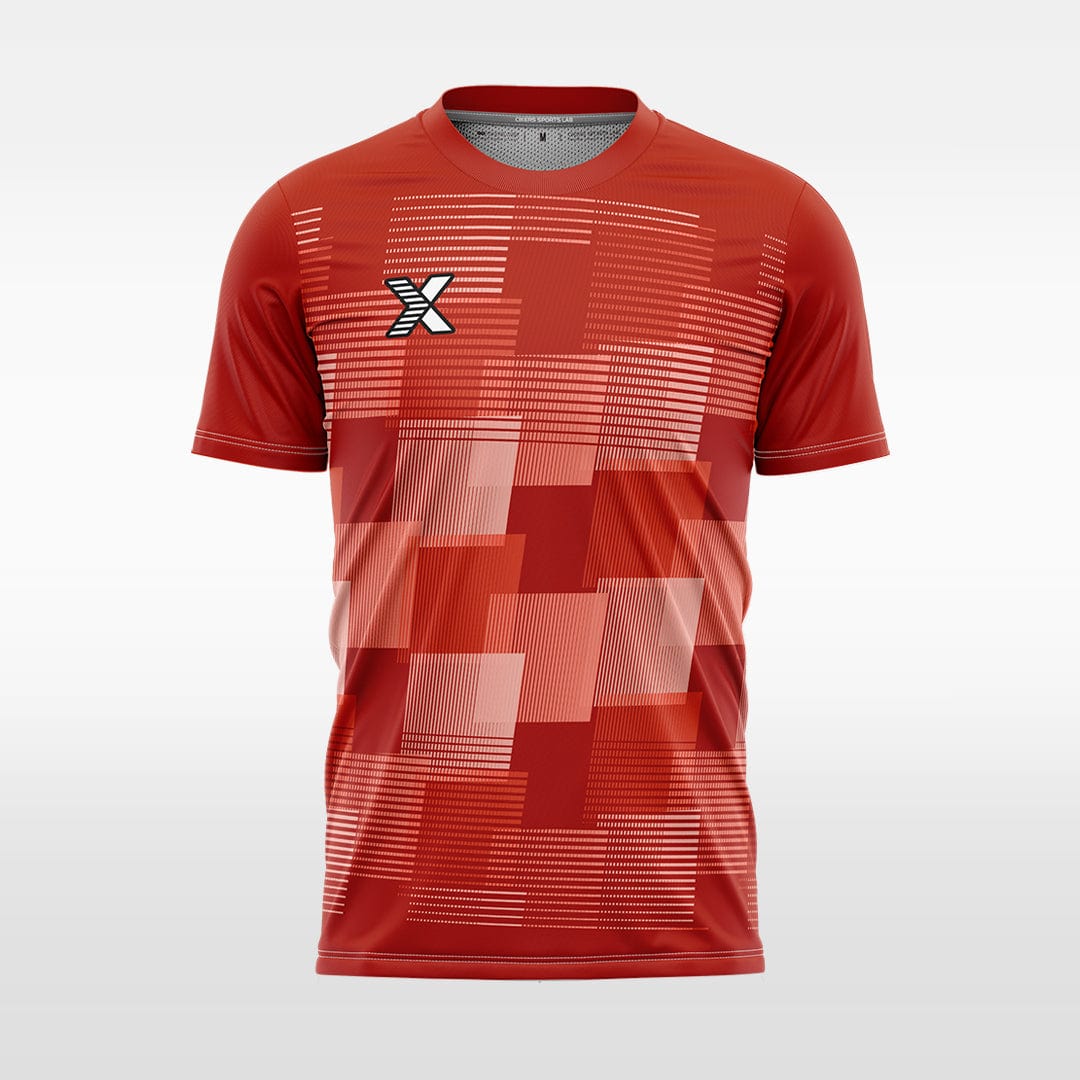 XTeamwear Soccer Jersey Custom Team Soccer Jersey – Solid Color with Geometric Pattern