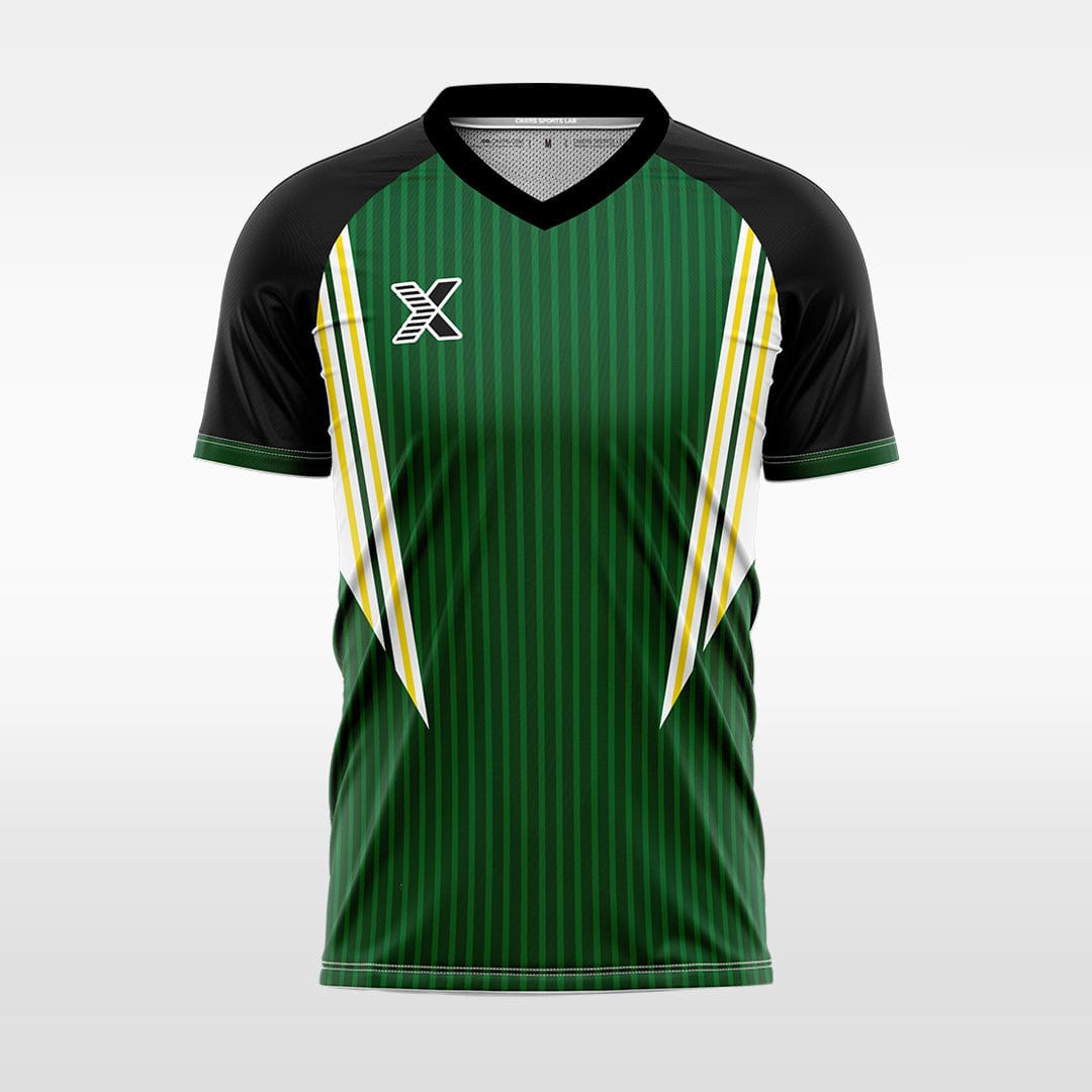 XTeamwear Soccer Jersey Custom Vertical Stripe Soccer Jersey – Gradient Modern V‑Neck Teamwear