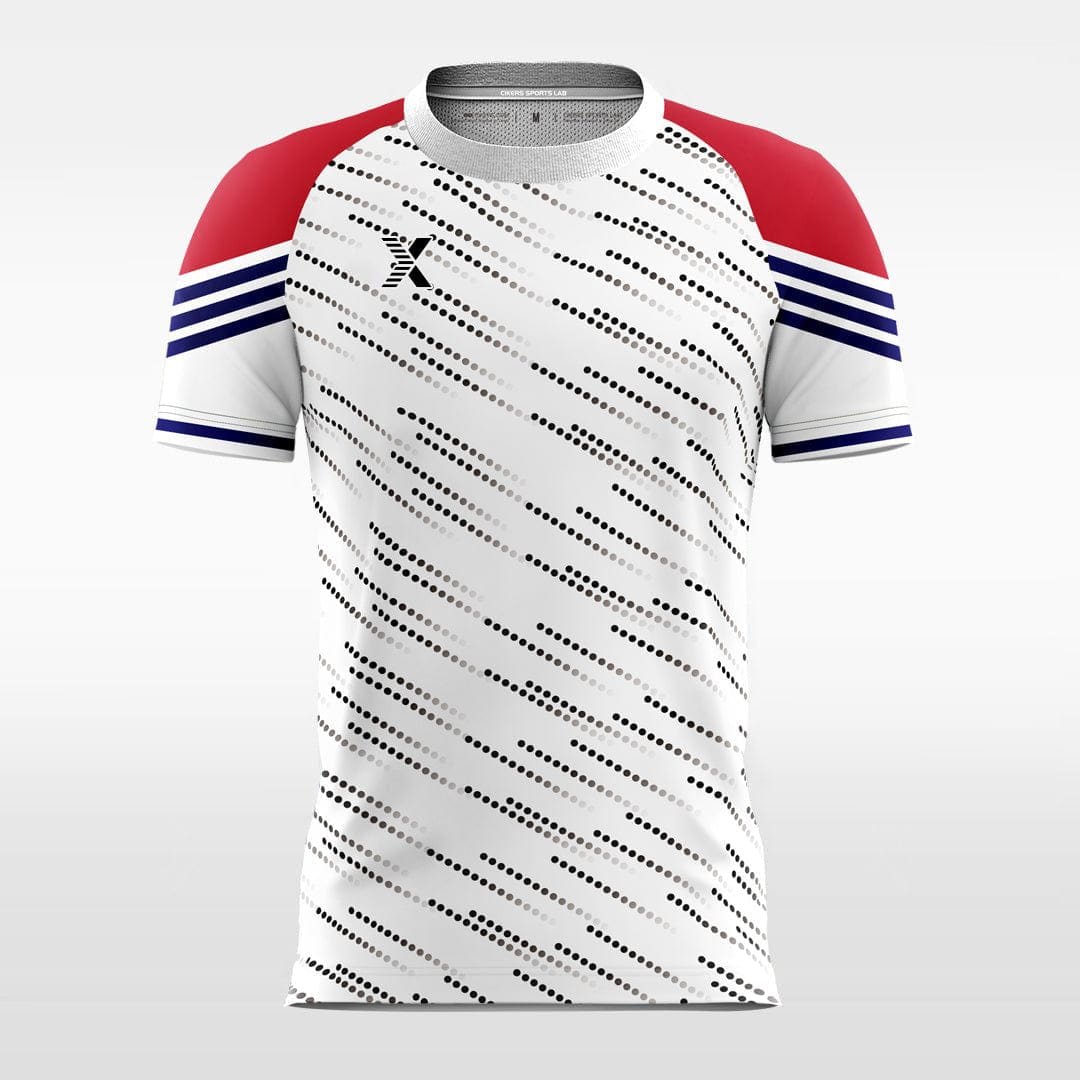 XTeamwear Soccer Jersey Fashion Polka Dot - Custom Kids Soccer Jerseys White Design