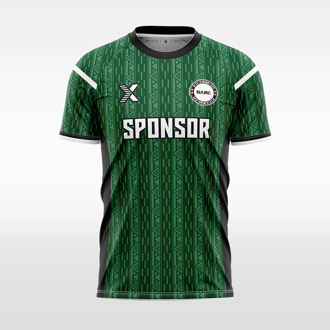XTeamwear Soccer Jersey green / S Custom Modern Soccer Jersey – Crew Neck with Geometric Texture