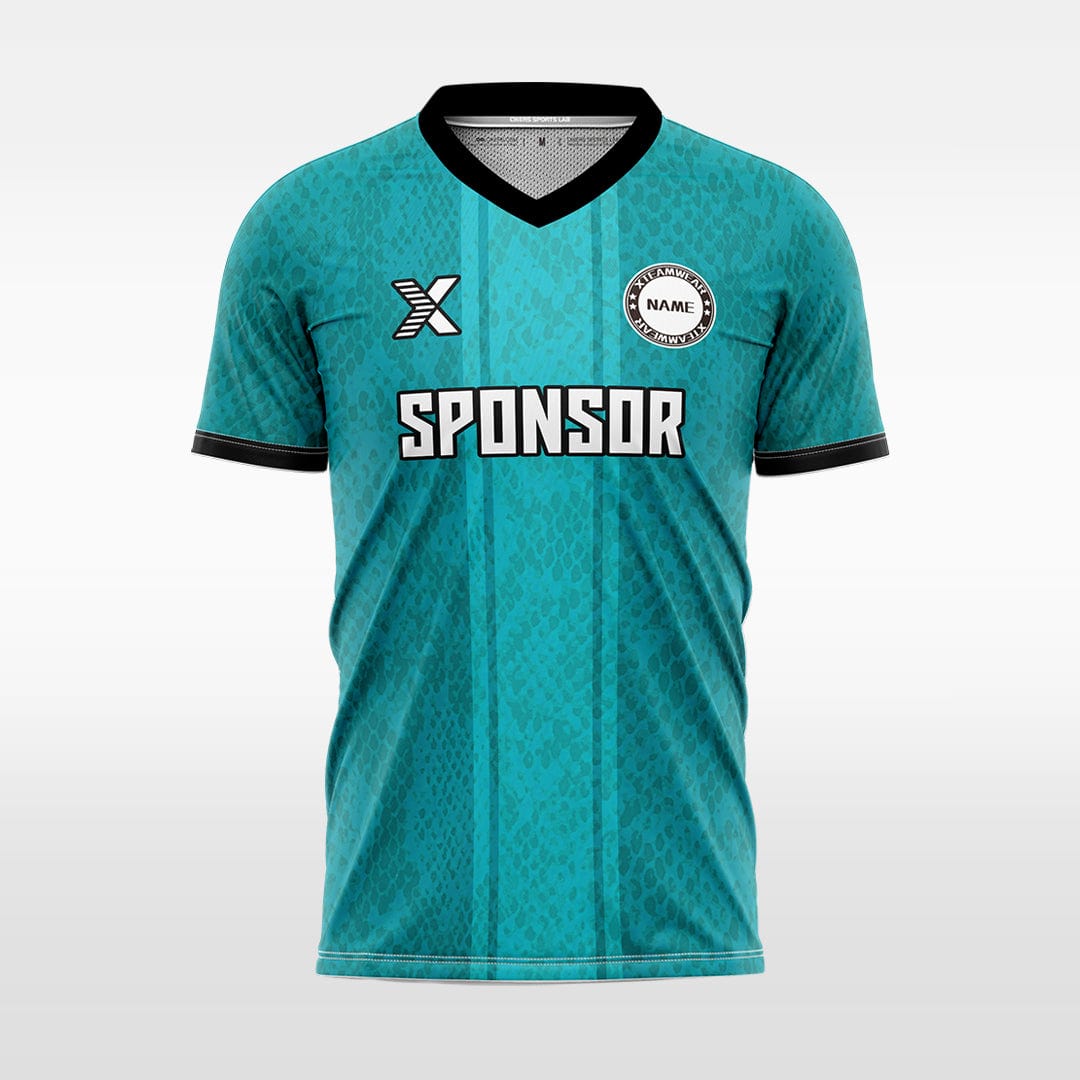 XTeamwear Soccer Jersey green / S Custom Snake‑Skin Soccer Jersey – Slim Fit V‑Neck Athletic Top