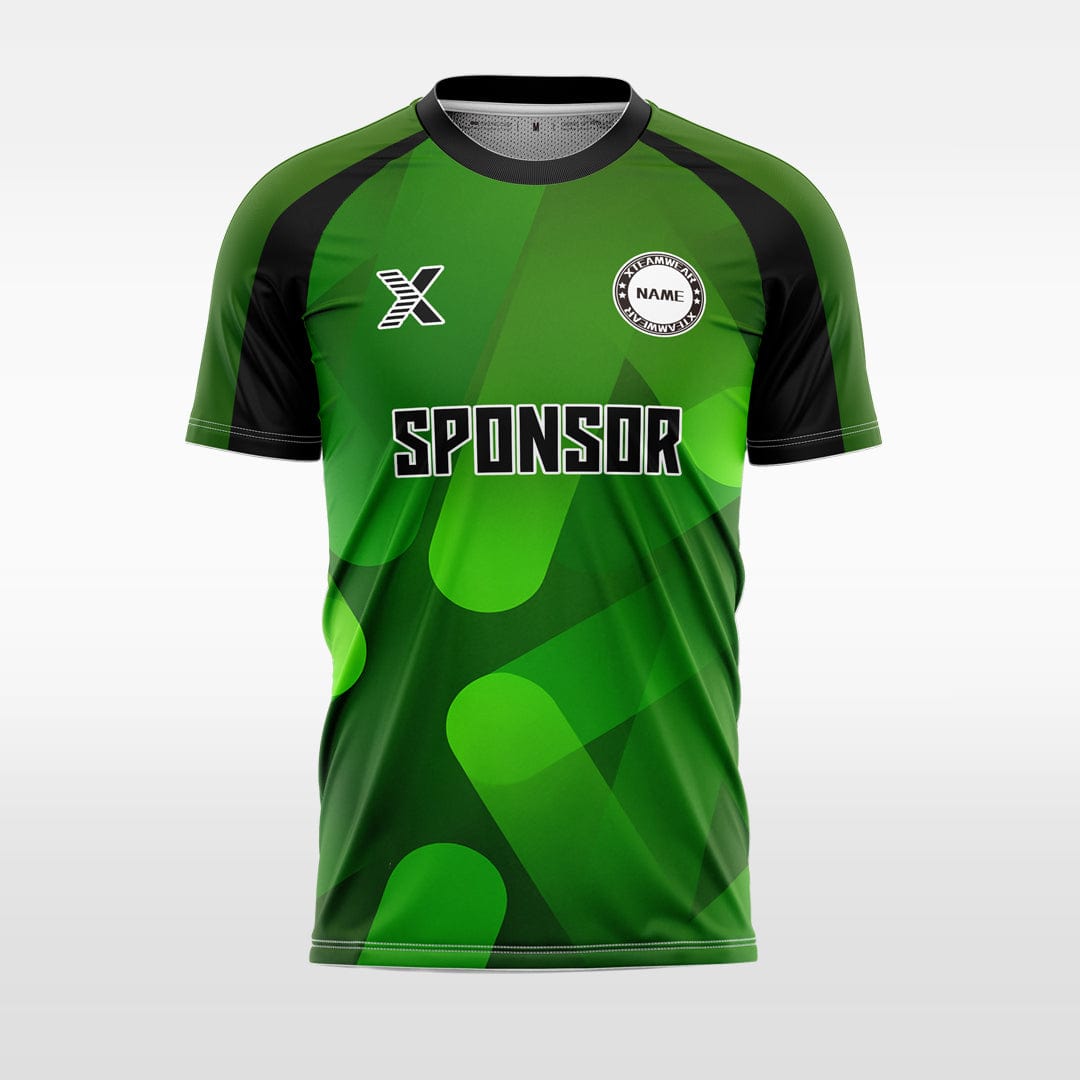 XTeamwear Soccer Jersey green / S Custom Soccer Jersey – Irregular Geometric Pattern & Modern Fit