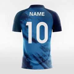XTeamwear Soccer Jersey Marble Pattern - Custom Kids Soccer Jerseys Design Navy Blue