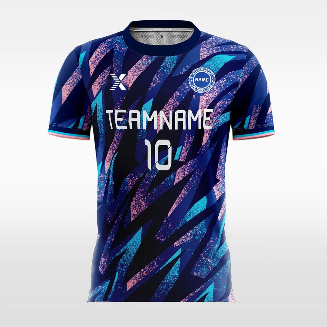 XTeamwear Soccer Jersey Pop Camouflage - Custom Kids Soccer Jerseys Design Navy Blue
