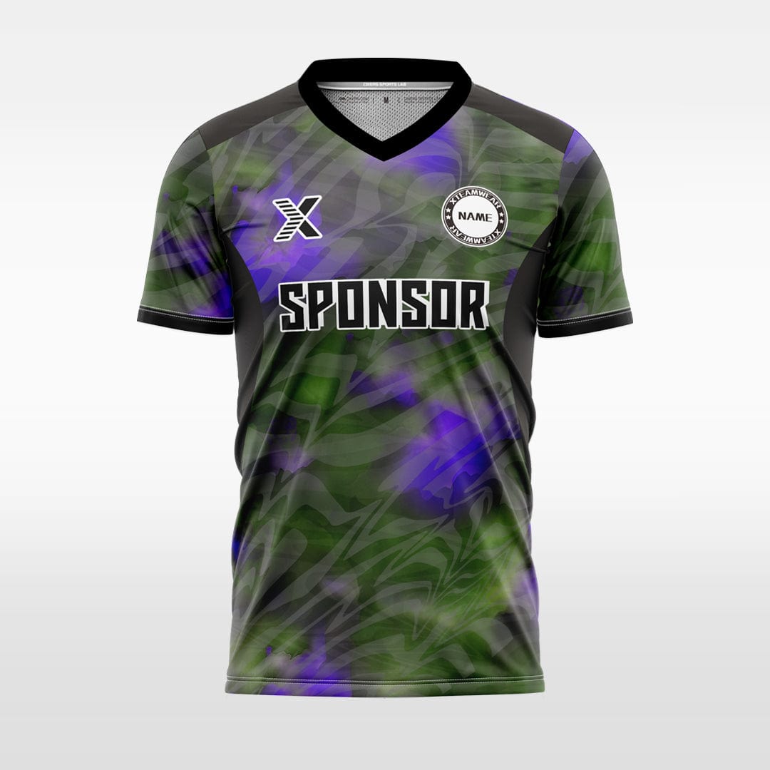 XTeamwear Soccer Jersey Purple / S Custom Soccer Jersey – Smoky Camouflage Pattern & V-Neck