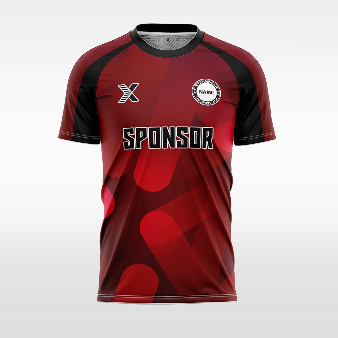 XTeamwear Soccer Jersey red / S Custom Soccer Jersey – Irregular Geometric Pattern & Modern Fit