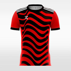 XTeamwear Soccer Jersey Red Zebra Print - Custom Kids Soccer Jerseys Design Online