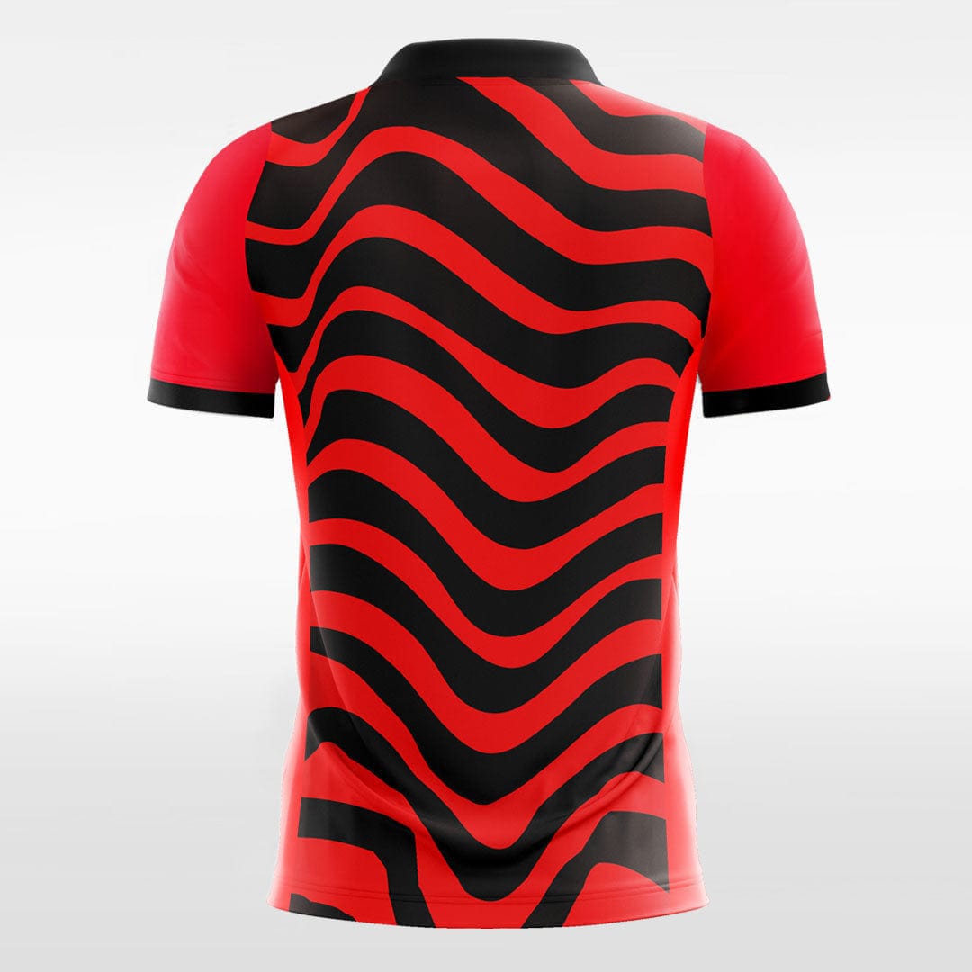XTeamwear Soccer Jersey Red Zebra Print - Custom Kids Soccer Jerseys Design Online
