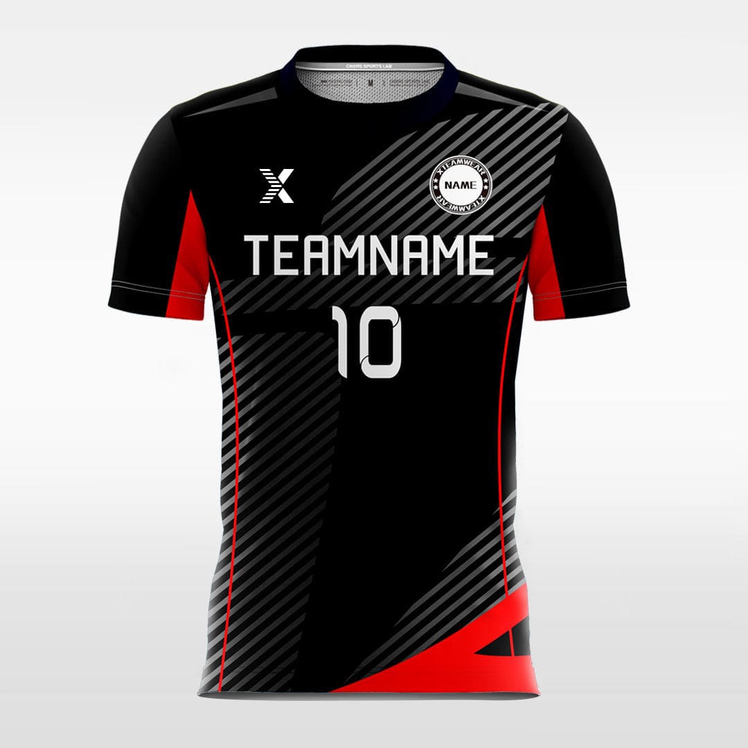 XTeamwear Soccer Jersey Retro Black Stripe - Custom Kids Soccer Jerseys Design Online