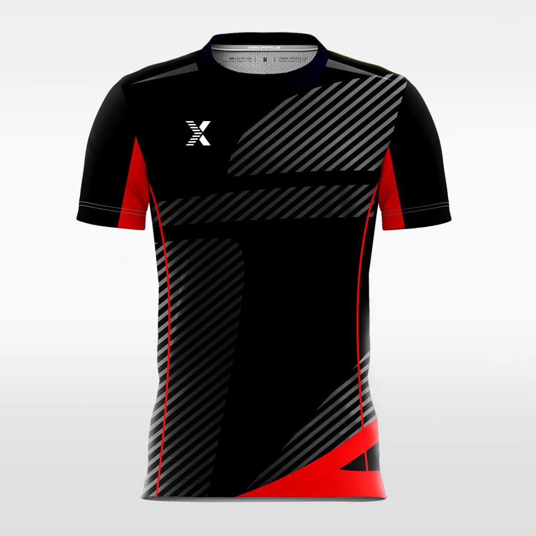 XTeamwear Soccer Jersey Retro Black Stripe - Custom Kids Soccer Jerseys Design Online