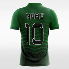 XTeamwear Soccer Jersey Retro Green Wave - Custom Kids Soccer Jerseys Online Design