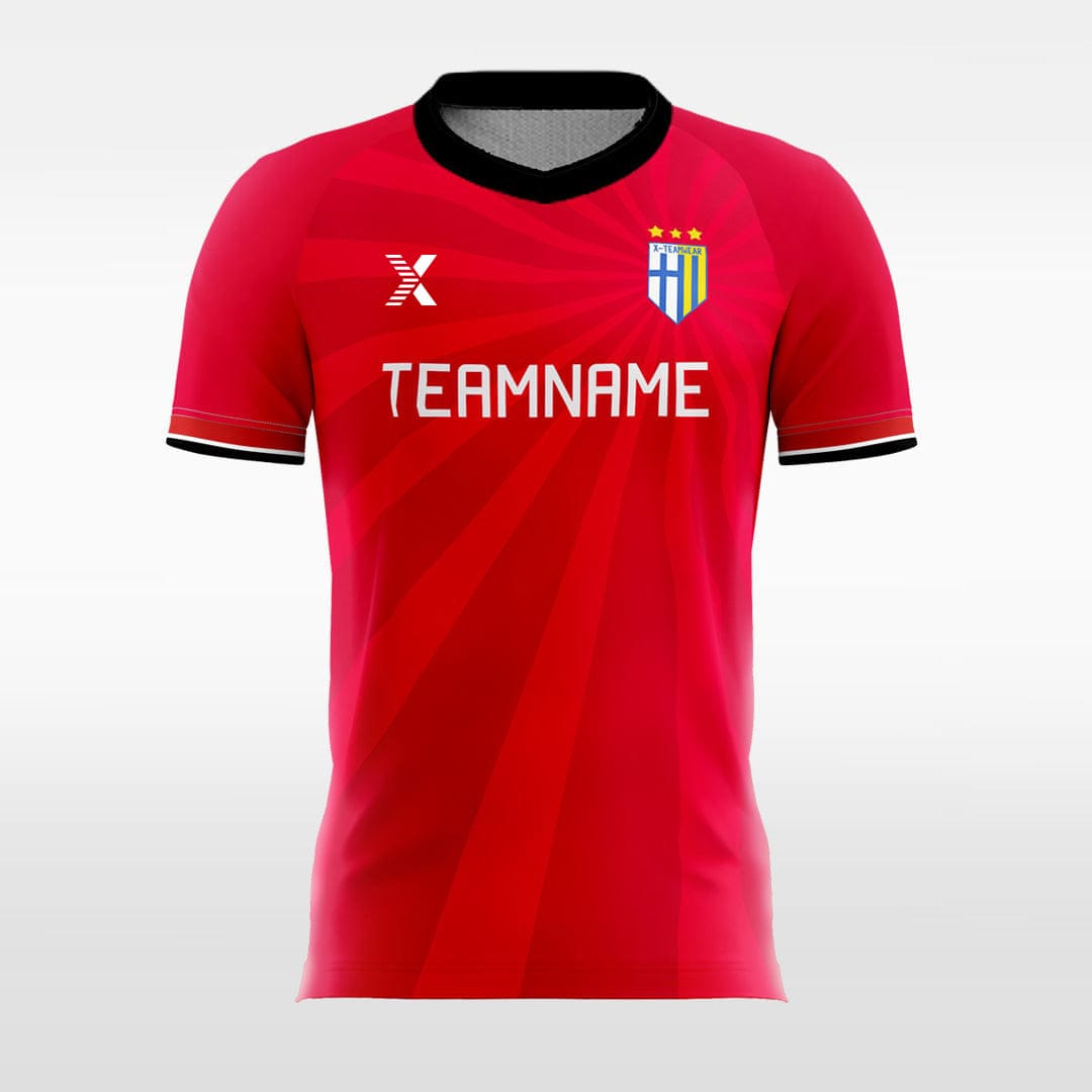 XTeamwear Soccer Jersey Retro Red Team - Women Custom Soccer Jerseys Light Design
