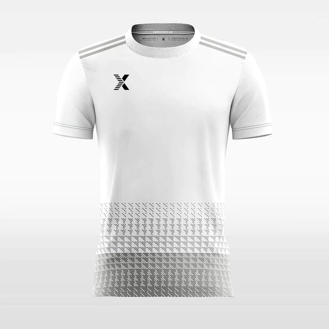 XTeamwear Soccer Jersey Retro White Plaid - Women Custom Soccer Jerseys Design Online