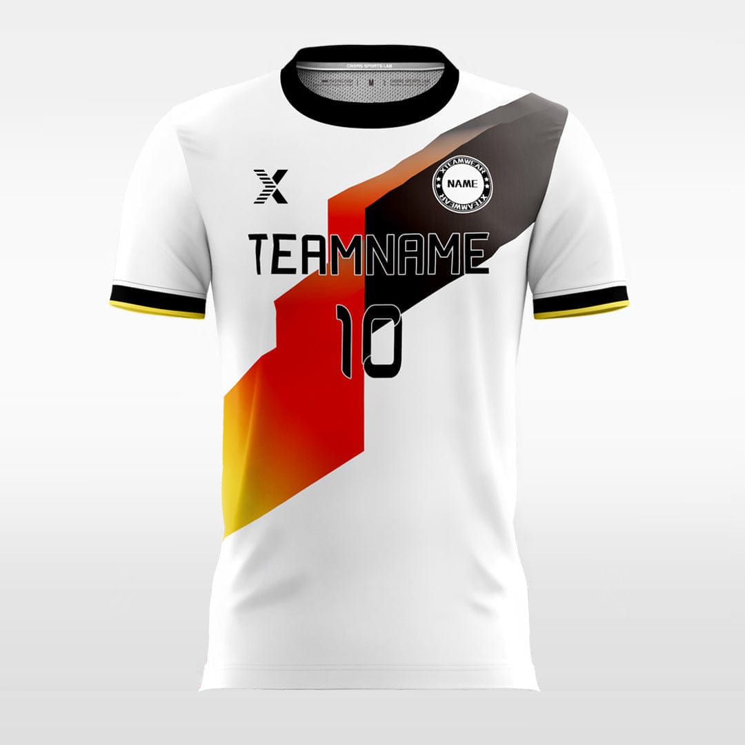 XTeamwear Soccer Jersey Vintage 3D Gradient - Custom Kids Soccer Jerseys Design White