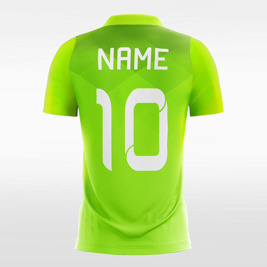 XTeamwear Soccer Jersey Vintage Neon Green - Women Custom Soccer Jerseys Plaid Design